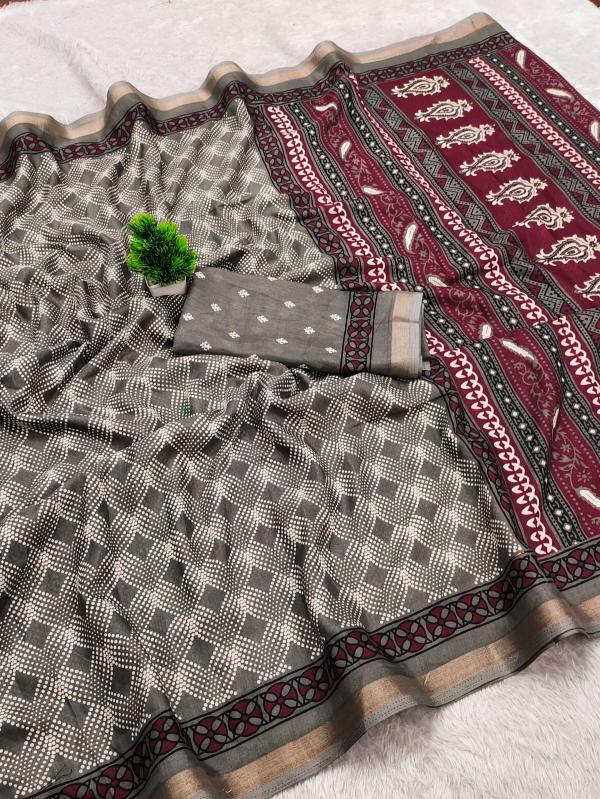 Vastrangan ajrakh print saree wholesale rate clothes